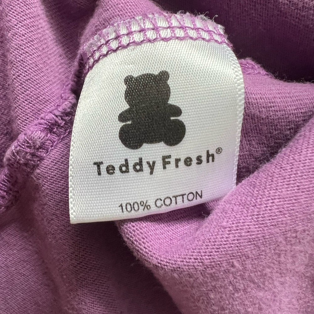 Teddy Fresh Black and Purple Split TShirt Men’s M - Picture 3 of 5